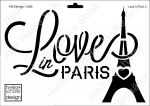 Schablone-Stencil A4 058-1583 Love in Paris 2